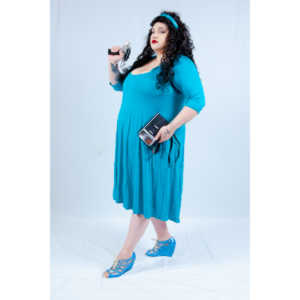 Dorian cosplaying as Deanna Troi from Star trek TNG.